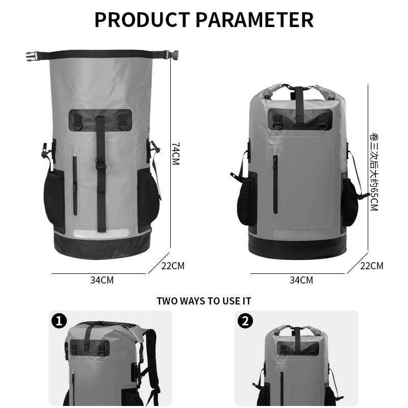 Analyse tissu PVC 500D tarpaulin sac à dos pêche