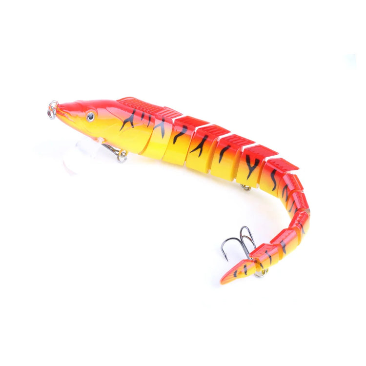 Boite de 5 leurres de pêche articulés - Gardon - Vairon - Truite 8 segments 14 cm 27g - Carnassiers Boite de 5 leurres de pêche articulés - Gardon - Vairon - Truite 8 segments 14 cm 27g - Carnassiers