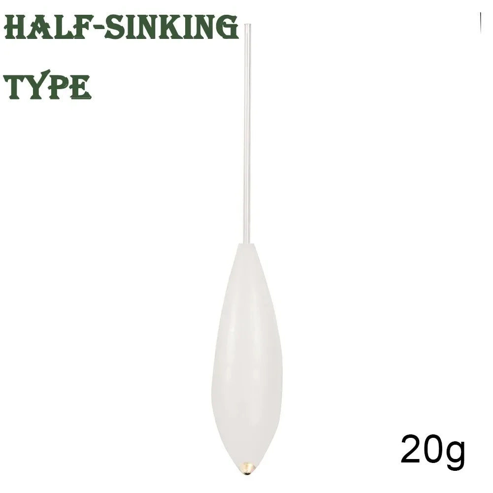 Flotteur de Pêche Acrylique Transparent – Coulant, Semi-Plongeant & Montant – 5g à 50g
