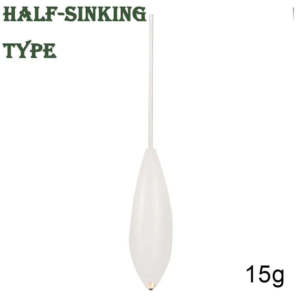Flotteur de Pêche Acrylique Transparent – Coulant, Semi-Plongeant & Montant – 5g à 50g