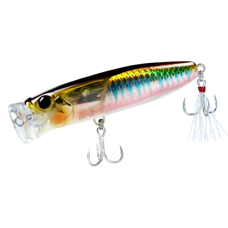 Leurre Dur Topwater Popper – 9.5g & 18g – Bar, Thon & Carnassiers en Mer