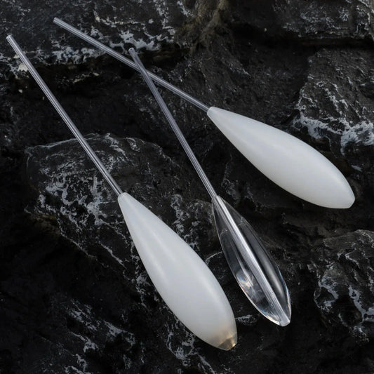 Gamme complète de flotteurs de pêche acrylique transparent de 5g à 50g