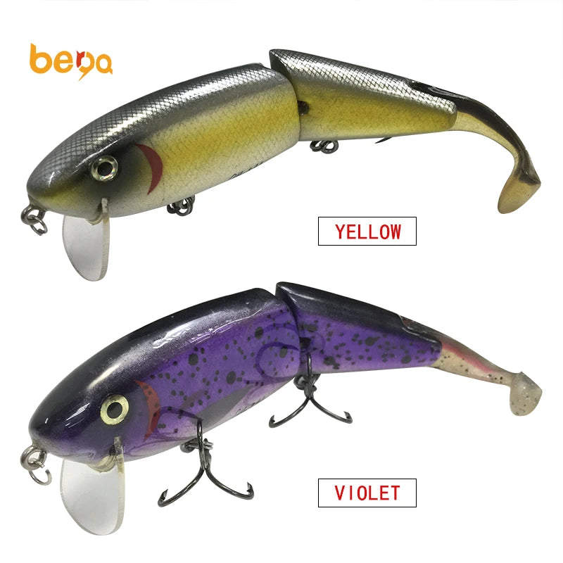 Leurre articulé bois Beierya 20cm coloris perche fire