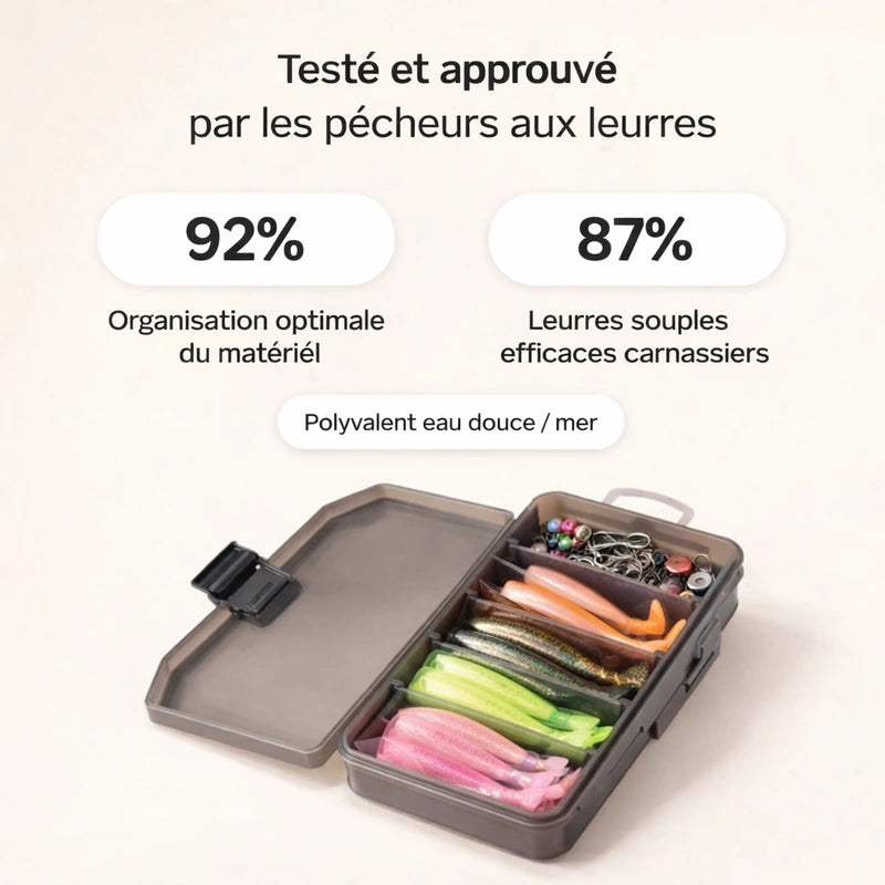Leurre de pêche – kit de leurres souples pour la pêche aux leurres, efficace en eau douce et en mer pour brochet, sandre, perche et bar