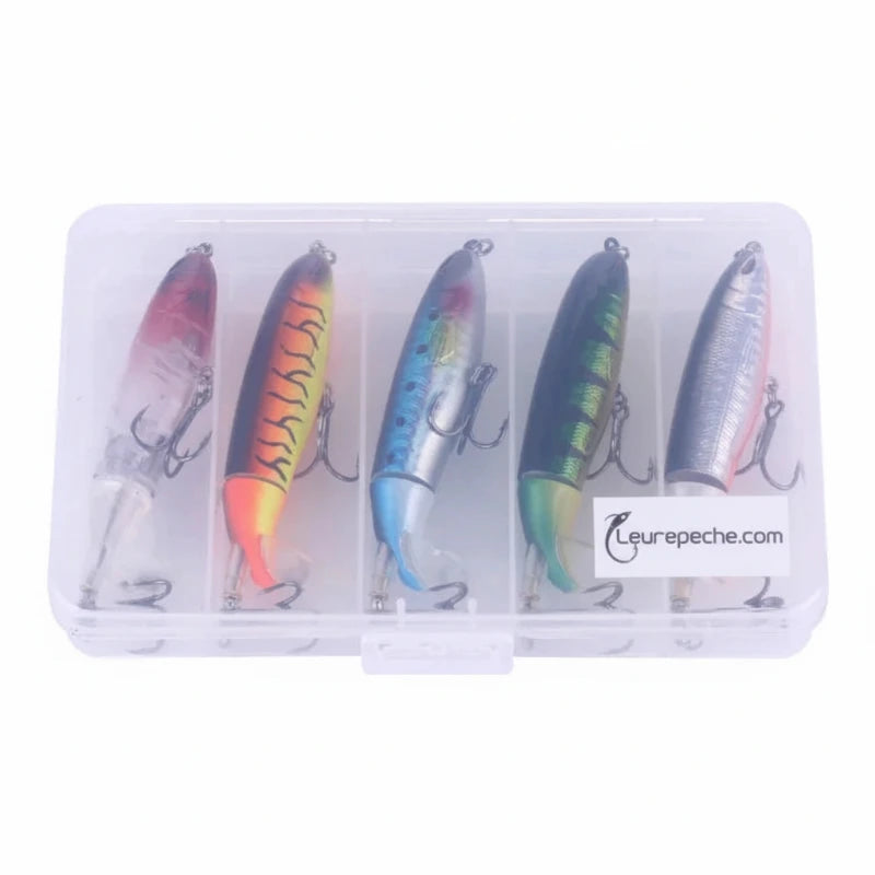 Leurres pencil 10 cm en 8 coloris assortis pour la pêche de surface