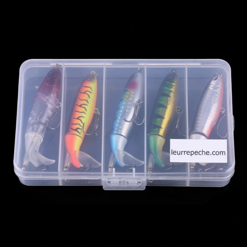 Détail des yeux 3D holographiques et finition réaliste du leurre pencil 10 cm