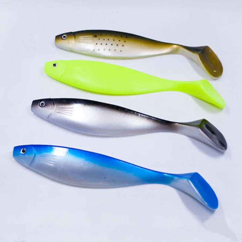 Détail queue en T paddle tail leurre souple shad 25cm silicone