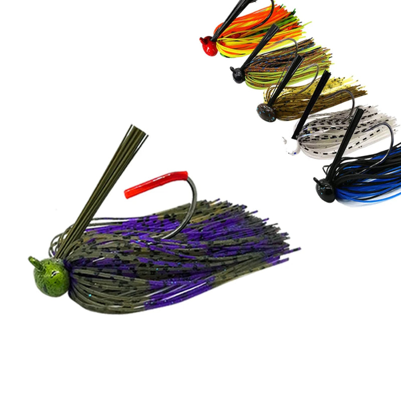 Rubber jig carnassier coloris black 16g pour zone encombrée