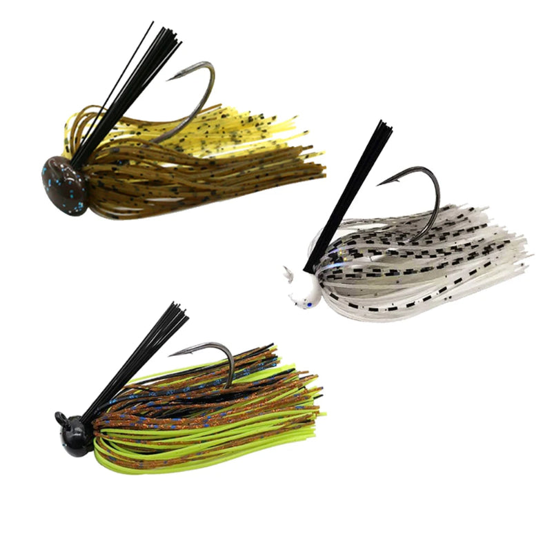 Rubber jig anti-herbe coloris blue 12g leurre brochet