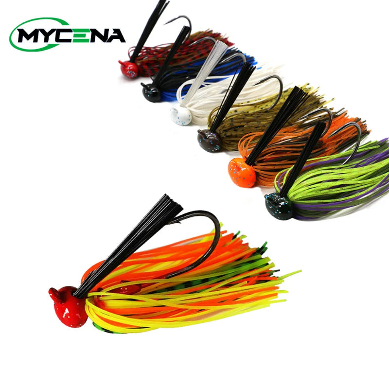 Rubber jig anti-herbe avec jupe silicone – leurre carnassier brochet et bass