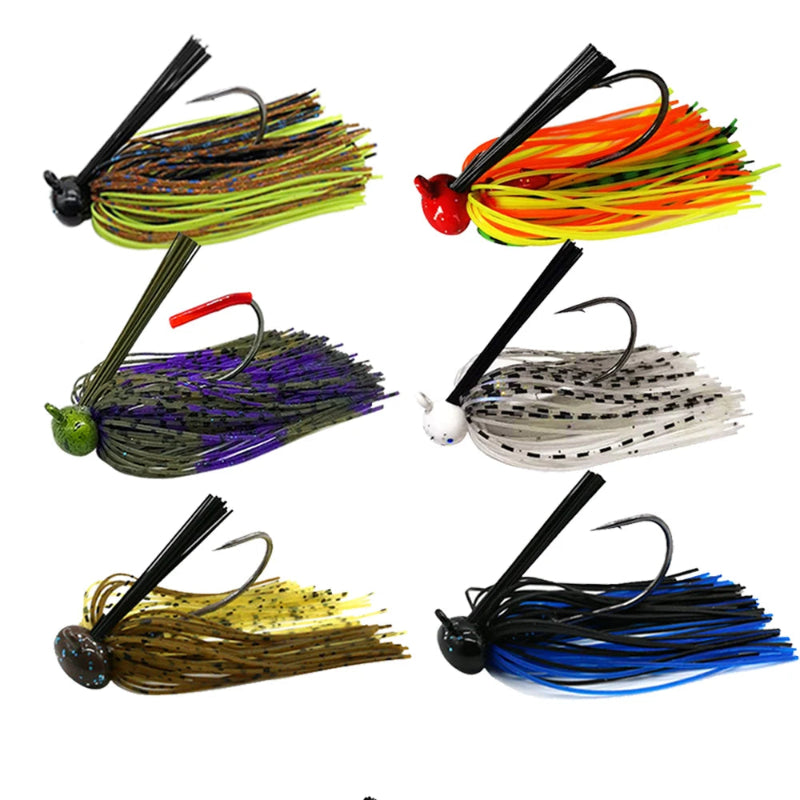 Rubber jig weedless coloris green tête football 12g