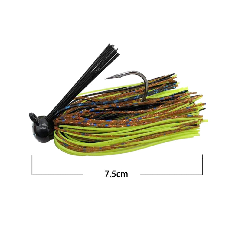 Rubber jig tête football coloris red 12g leurre carnassier