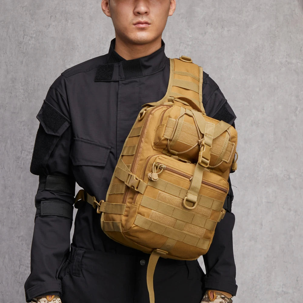Détail système MOLLE sac à dos de pêche tactique