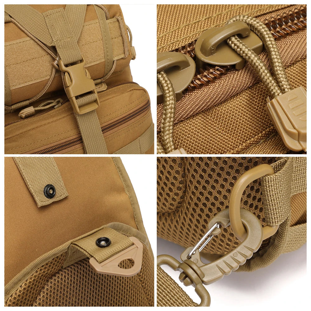 Sac à dos de pêche kaki vue arrière bretelle ajustable et dos rembourré