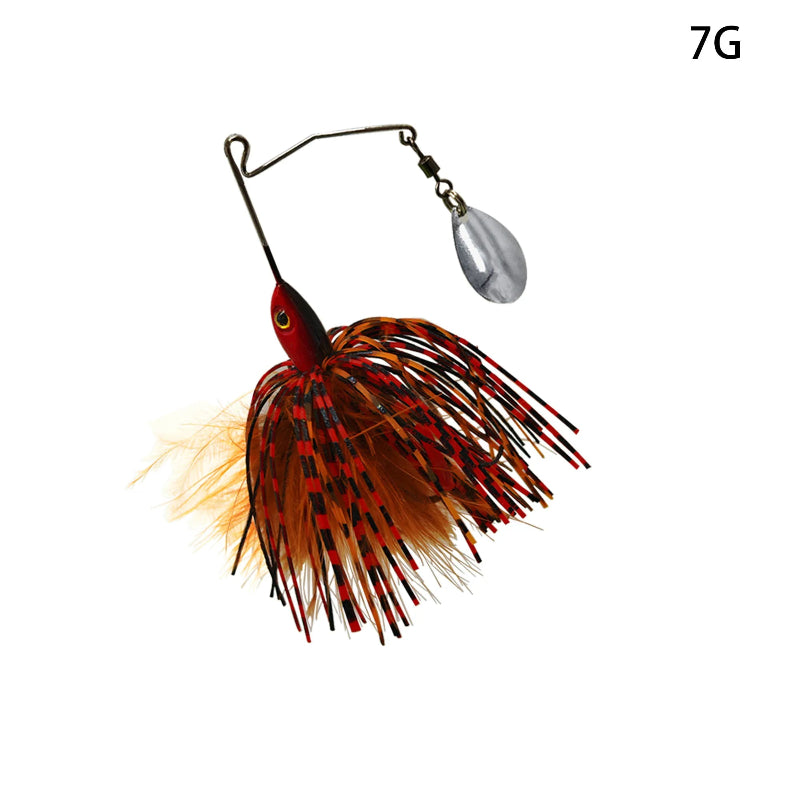 Spinnerbait dark green 7g leurre brochet shallow