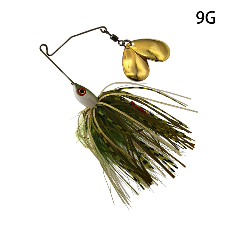 Spinnerbait dark green 9g leurre perche et bass